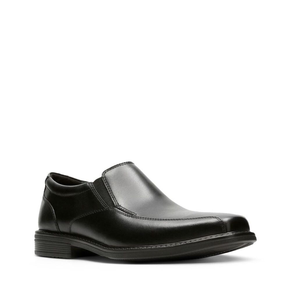 Clarks Mens Bolton Free Black Shoes (NWT) - Picture 2 of 6